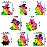 Adhesive Wallpaper for Wall Halloween Ghost, Scary Scratch Art DIY Decals for Haunted House Party Supplies Home Decor