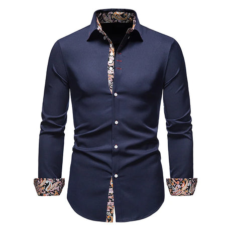 Men's Shirt with Collar White Shirts Man Long Sleeve Men's Shirts 2023 Mens Polo Shirts for Men Famous Brands - Lootquake
