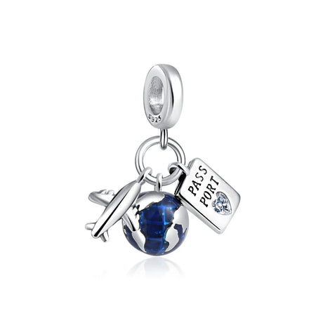 925 Sterling Silver Coffee Red Wine Coffee Glass Maker champagne Charm bead Fit Original Pendant Bracelet DIY Jewelry For Women - Lootquake
