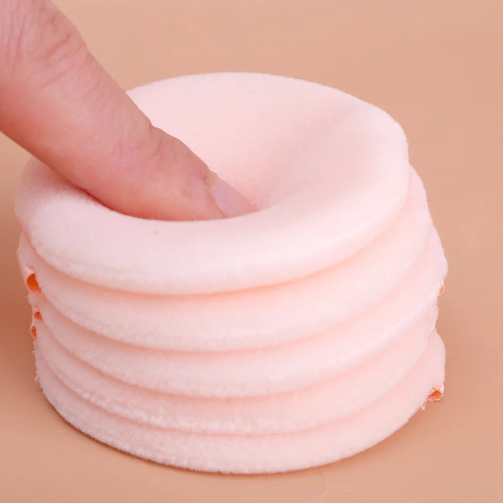 Lot de 100 houppettes rondes en velours pour poudre libre, douces et lavables, pour fond de teint, cosmétiques, outil de maquillage professionnel