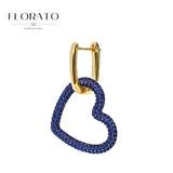 Pendientes de plata de ley 925 con microincrustaciones de circonitas en forma de aro y hebilla geométrica de lujo, joyería de moda, regalo al por mayor