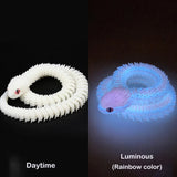Snake Sculpture Articulated Snake Decor Articulated Animals Figurine with Movable Joints 3D Printed Model Home Desktop Ornament