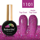 Rainbow Ghini UV LED Glitter Purple Gel Nail Polish 15ml Manicure Art Accessories Nail Glue Supplies for Professionals Varnishes