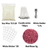 Kit para hacer velas de 0.5 lb, cera de soja, mechas y flores secas aromáticas.