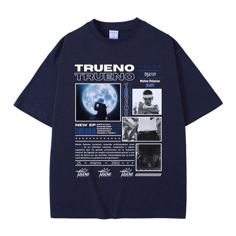 Rapper Trueno Graphic T Shirts Men's Hip Hop Fashion Vintage Tshirt Tops Short Sleeve Men Women Casual Cotton Oversized T-shirts - Lootquake
