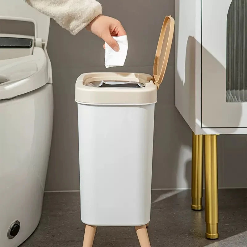 Kitchen Bathroom Living Room Office Bedroom Household Trash Can Small Medium Large Size Waste Bin with Lid