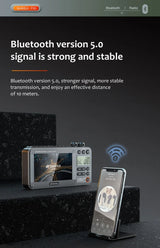 Enceintes Bluetooth sans fil SANSUI, radio pleine bande, lecteur vidéo LED HD, baladeur MP4 portable, batterie rechargeable intégrée