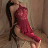 2023 High Split See-through Backless Women Dresses Fashion One-piece Hollowed Out Long Dress Cheongsam Body Suit Erotic Babydoll - Lootquake