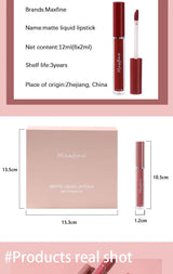 Matte Lip Gloss Set 6 Color Lipstick Smooth And Lasting Display Lip Gloss Waterproof Moisturizing Lipstick Holiday Gift Box Set