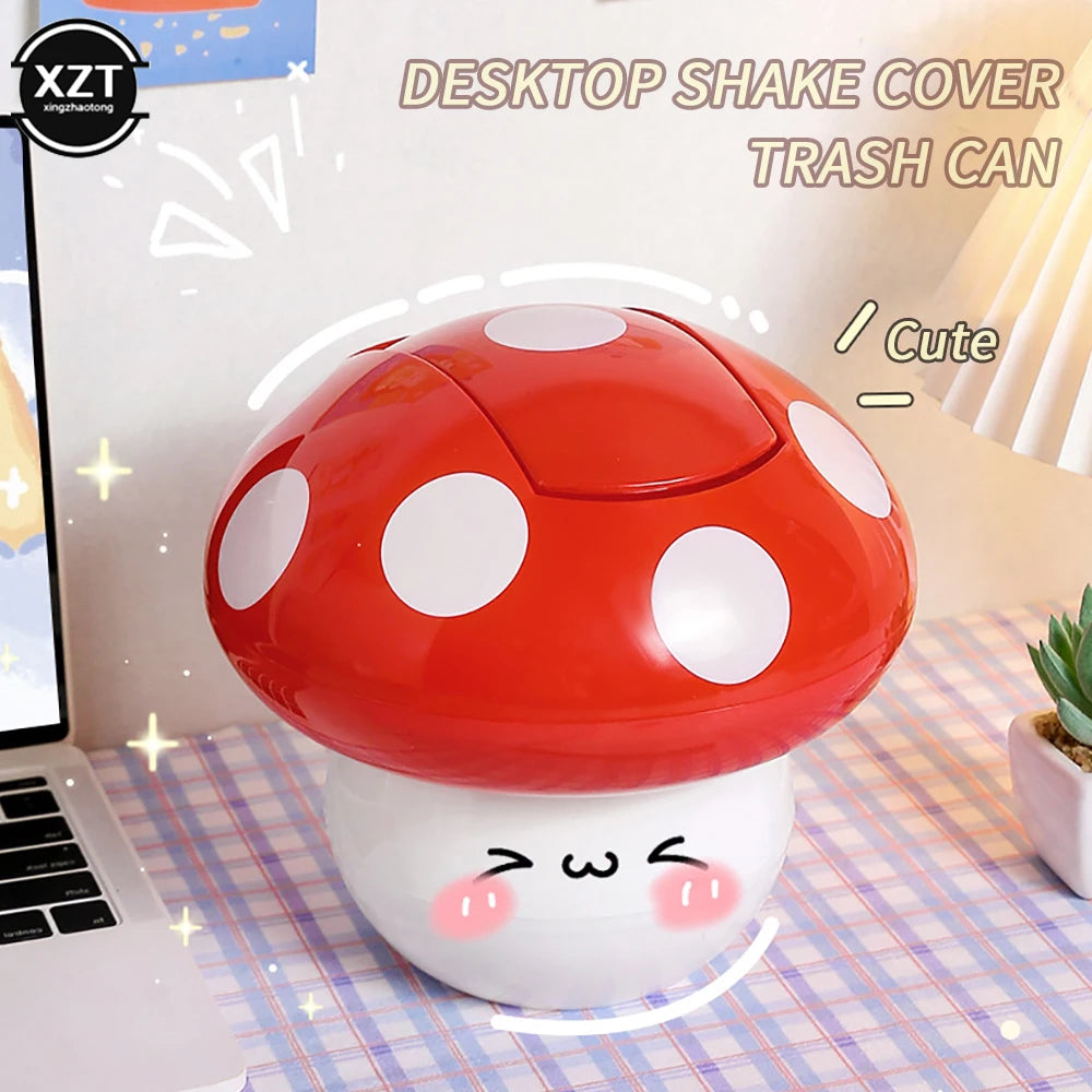 Lindo cubo de basura con tapa desmontable, para mesa, escritorio, miniaccesorios para el hogar.