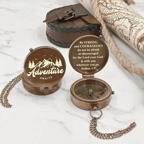 Personalized Vintage Custom Compass Nautical Engraved Compass Antique Nostalgic Compass Anniversary Gift or Wedding Gift - Lootquake