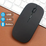 Souris de jeu sans fil, rétroéclairée, compatible USB, rechargeable, RVB, silencieuse, ergonomique, pour ordinateur portable et PC