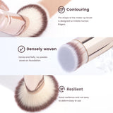 MAANGE - Juego de 2 brochas para base de maquillaje, crema líquida, polvos, contorno, pulido, difuminado, corrector, brochas faciales, herramientas de maquillaje cosmético