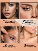 8 Color Matte Face Pressed Powder 24 Hours Oil Control Natural Setting Powder Foundation Full Coverage Waterproof Lasting Makeup