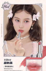 Rouge à lèvres Flower Knows Swan Ballet, brillant à lèvres effet miroir, hydratant et longue tenue, Nostickcup, nourrissant, 3,5 g