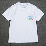 New Summer Hip Hop T Shirt Men Women Cactus Jack Harajuku T-Shirts WISH YOU WERE HERE Letter Print Tee Tops - Lootquake