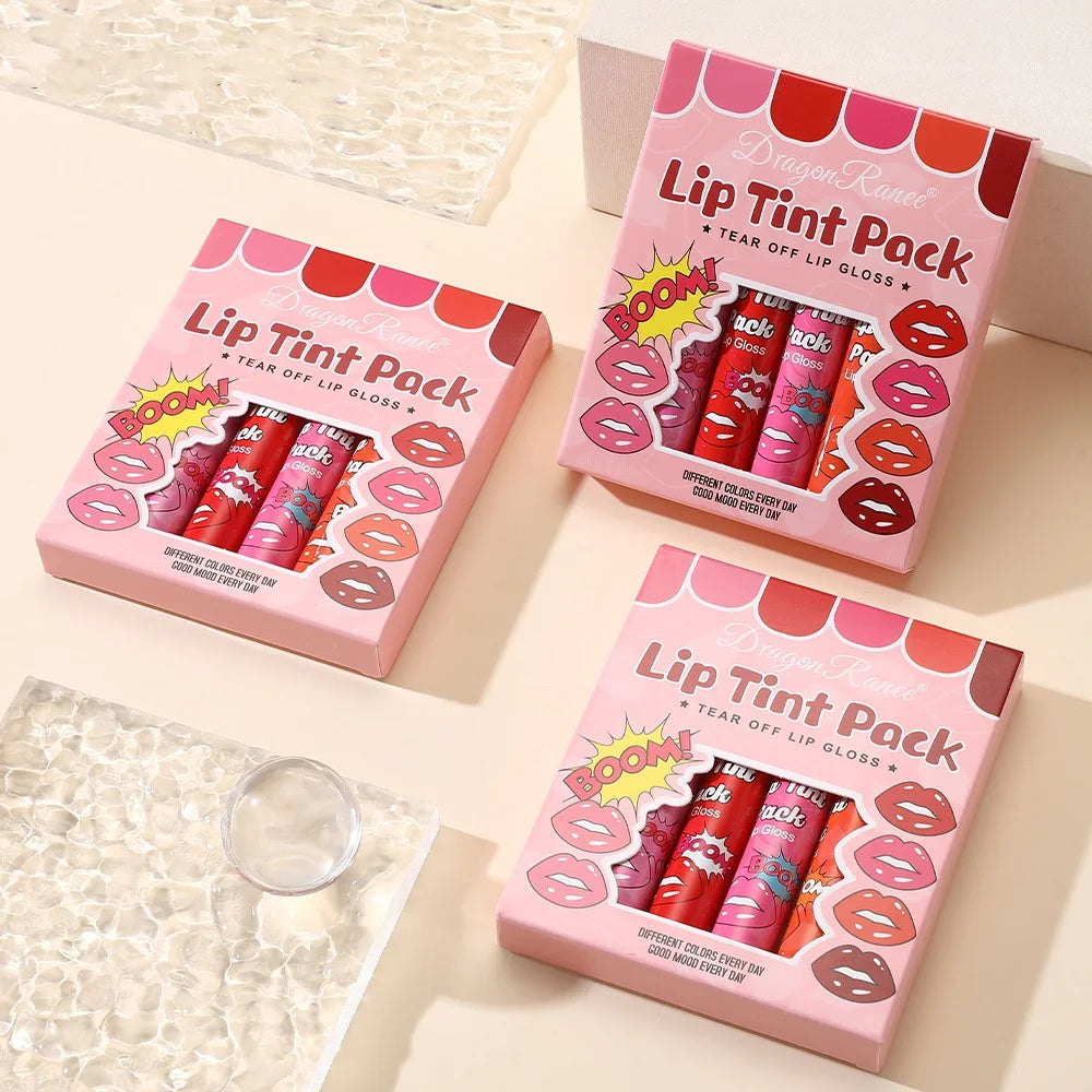 Lápiz labial desprendible Lápiz labial hidratante y humectante Lápiz labial Película de lápiz labial Lápiz labial desprendible Lápiz labial impermeable y de color sólido Estuche de lápiz labial
