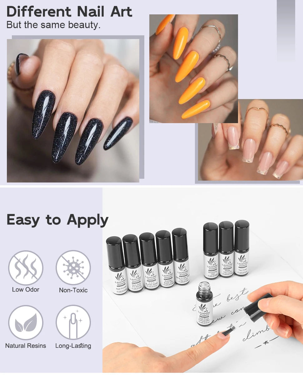 7ml No Wipe Glossy Top Coat, High Glossy Shine Effect Soak Off Gel Nail Polish Long Lasting for Salon Home DIY Manicure Nail Art