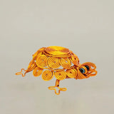 Sculpture Handmade Turtle Statue Woven Collectible Aluminum Wire Tortoise Figurine Crafts Cartoon Turtle Retro Ornaments