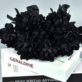 Halloween Decoration Burgundry Dahlia Black Artificial Flower Branch Arrangement Materials Fake Flower Table Home Party Decor