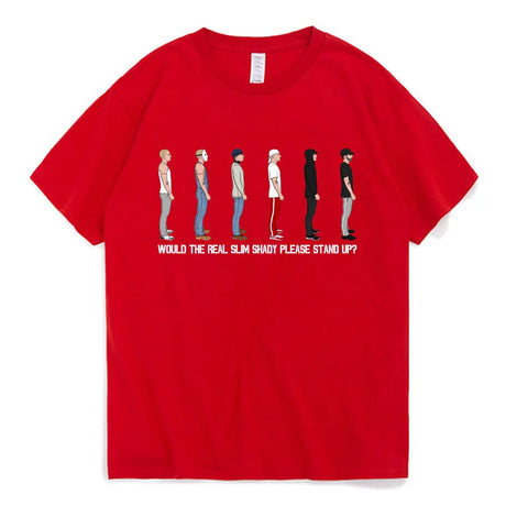 Eminem Slim Shady Graphic T-Shirt Detroit Rapper Hip Hop Punk Oversized T Shirts Men's Women's Fashion Vintage Oversized Tees - Lootquake
