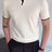 Men's Polo Shirt Elbow-Sleeved T-shirt Fashion Polo Collar Slim-Fit Men Clothing Woolen Sports Polo Tee Shirt Man Golf Shirt EUR - Lootquake