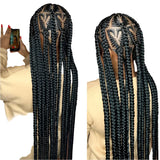 36" Heart Box Braids Lace Wig | Full Lace Cornrow Braids | Synthetic Braided Wig for Black Women | Clearance