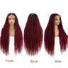 32" 613 Blonde Boho Box Braids Wig | Full Lace Front Knotless Cornrows & Curls | Synthetic Braided Wig for Women