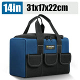 New Square Tool Bag with 30% More Capacity Waterproof Multi Pockets Tool Organizer Tool Pouch for Electrician Tools - Lootquake