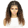 Bohemian Knotless Box Braids Wig | Goddess Locs with Curly Ends