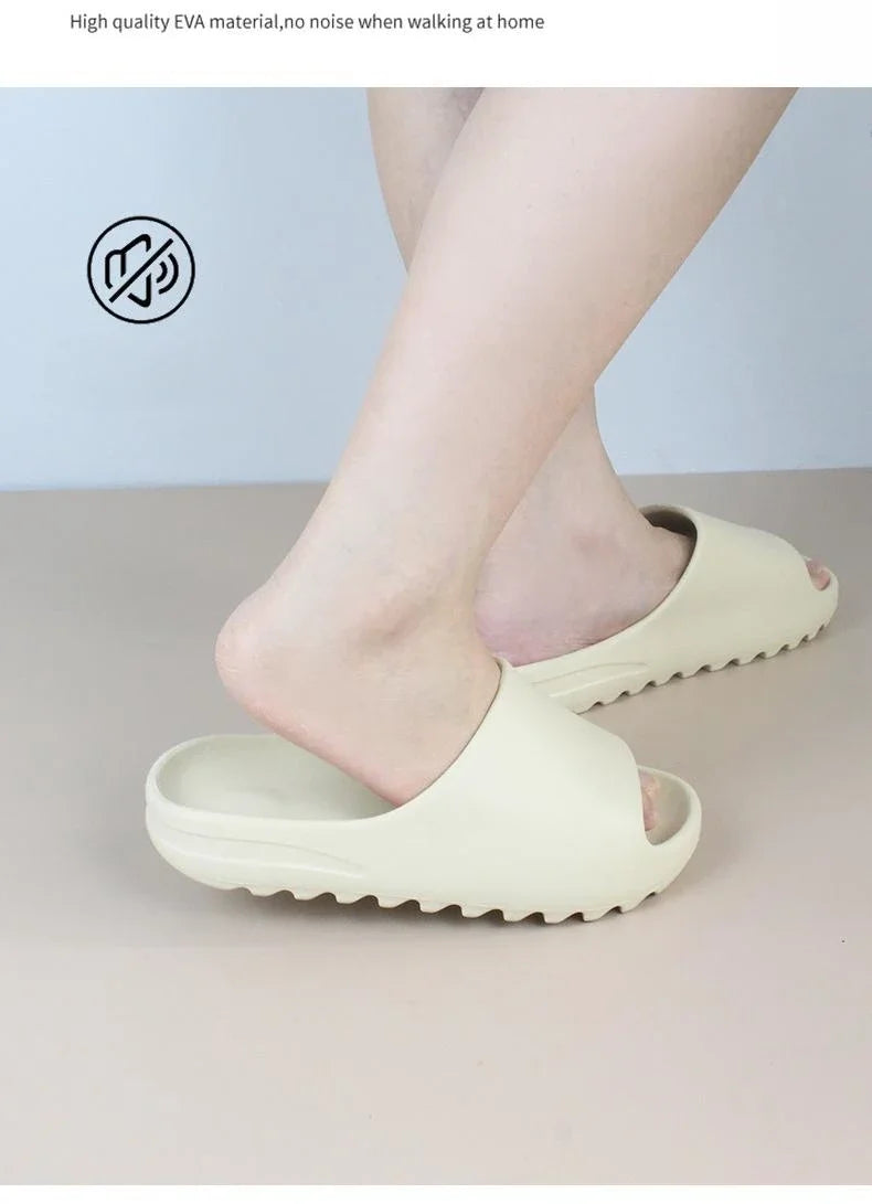 Size Super Soft Eva Sole Summer Slippers for Men Women Bottom Indoor Home Slides Sandals Beach Shoes Male Slippers Flip Flops