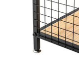 3-Tier Printer Stand Solid Wood & Iron, 44lbs Capacity, Space-Saving Design, Ideal for Office & Home Storage, Durable & Stylish