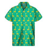 3D Printed Black And White Giraffe Pattern Hawaii Shirts Mens Short Sleeve Big Size Beach Shirts Funny Giraffe Party Blouse Tops - Lootquake