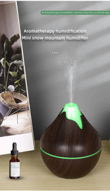 350ML USB aroma oil diffuser wood electric humidifier ultrasonic air humidifier mini aromatherapy LED light mist maker for home