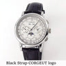 Corgeut Multi Functional Watch Automatic Mechanical Watch for Men 42mm Day Date Month Year Day/Night ST1655 Movt Polished Case - Lootquake