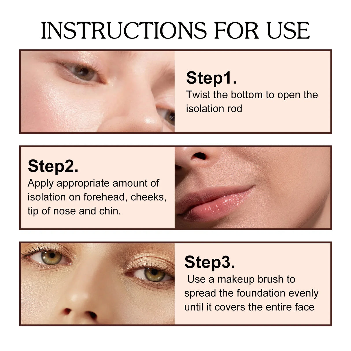Prebase de maquillaje en barra Invisible Pore Stick Herramientas y accesorios de maquillaje femenino No se arruga Resistente al agua Duradero Sin separación Elf Makeup