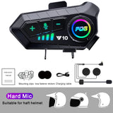 Auriculares inalámbricos Bluetooth 5.3 para casco, manos libres, para motocicleta, impermeables, reproductor de música MP3 y altavoz