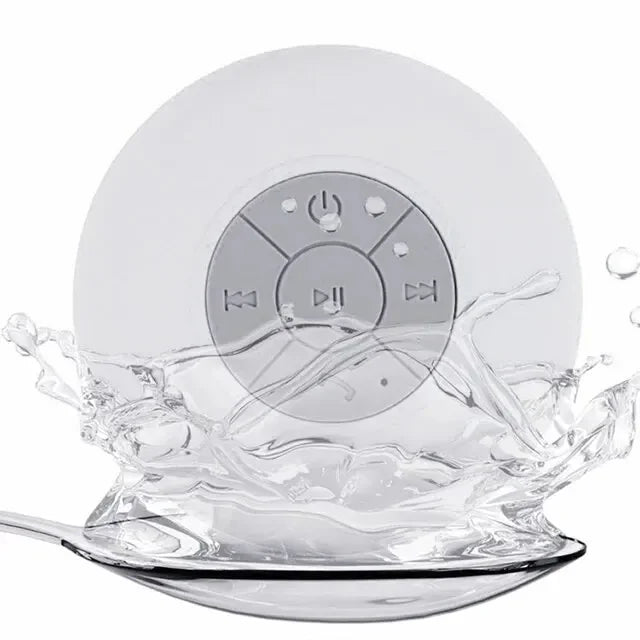 Altavoz Bluetooth inalámbrico resistente al agua con ventosa para coche y ducha.