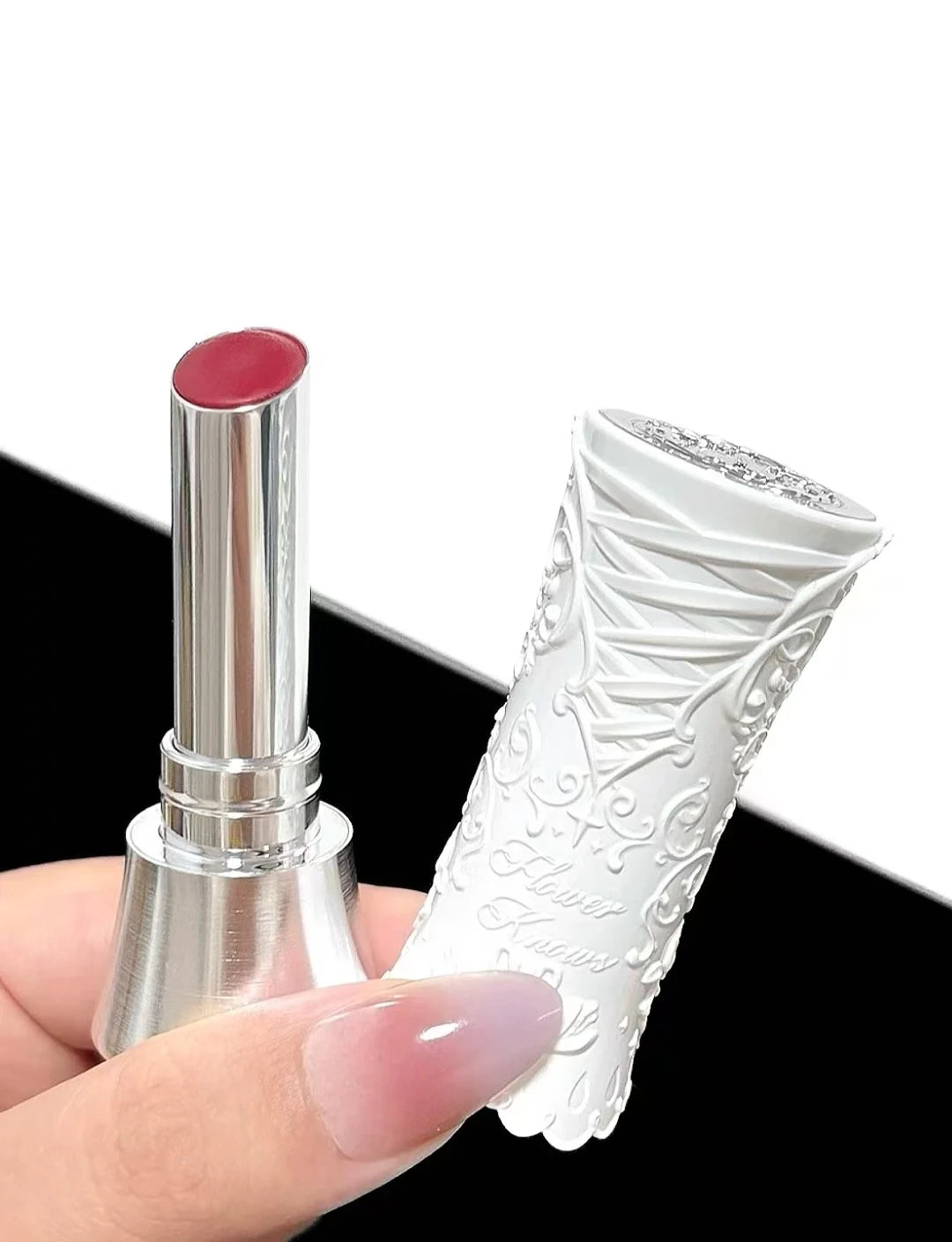 Rouge à lèvres Flower Knows Swan Ballet, brillant à lèvres effet miroir, hydratant et longue tenue, Nostickcup, nourrissant, 3,5 g