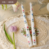2 velas perfumadas de cera de soja con forma de flor, para aromaterapia, bodas, cumpleaños, fiestas y decoración del hogar.