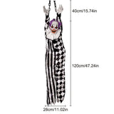 Halloween New Arrival Sound Activated Glowing Talking Hanging Ghost Scary Decor with Clown for Haunted House Party Prop Decor