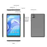 Tablette PRITOM 8 pouces Android 13, 8 Go (4+4 extensibles) RAM 64 Go ROM, 1 To extensible, écran IPS 1280x800, batterie 5000 mAh, double caméra, Wi-Fi