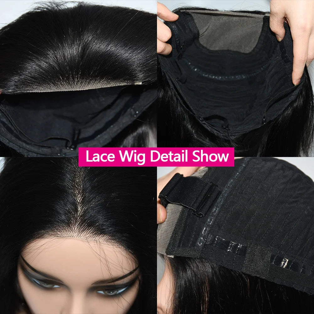 12 Inch Straight Bob Wig | Glueless | Brazilian Remy Hair | 4x4 Lace Closure | Pre-Cut | Ready to Wear | Natural Black