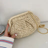 Bohemian Straw Dumpling Clutch Bag | Woven Straw Tote Purse for Women (Summer Beach Bag, Wicker Clutch)
