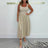 Spring Summer Sleeveless Tank T-shirt Dress Women Sexy U Neck Loose A-Line Long Dress Casual Solid Comforty Simple Party Dresses - Lootquake