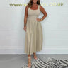 Spring Summer Sleeveless Tank T-shirt Dress Women Sexy U Neck Loose A-Line Long Dress Casual Solid Comforty Simple Party Dresses - Lootquake