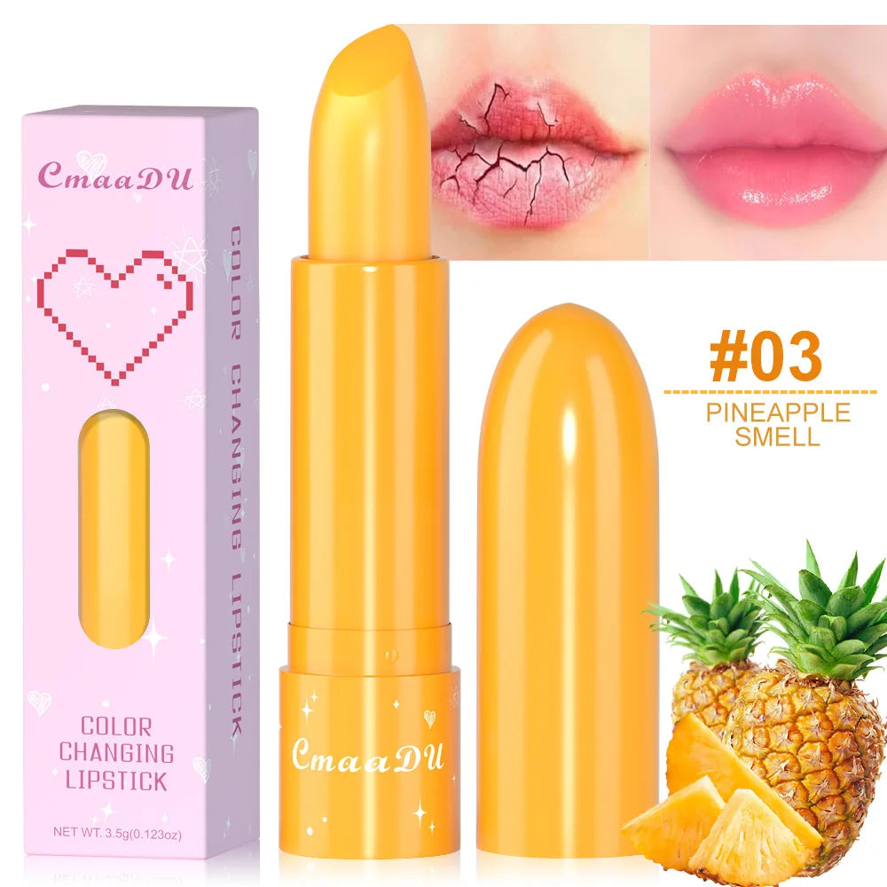 Fruit Color Changing lipstick Fruit Taste Moisturizing Lip Skin Without Drying out Temperature Changing lipstick