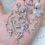 Light Luxury Charms Luxury Nails DIY Nail Charms Japanese Style Pink Jewel Nails Decor Manicure Ornaments Alloy