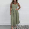 Spring Summer Sleeveless Tank T-shirt Dress Women Sexy U Neck Loose A-Line Long Dress Casual Solid Comforty Simple Party Dresses - Lootquake
