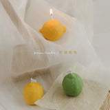Vela de limón decorativa con fragancia INS, regalo de cumpleaños, regalo de cumpleaños, vela de imitación de fruta, velas perfumadas